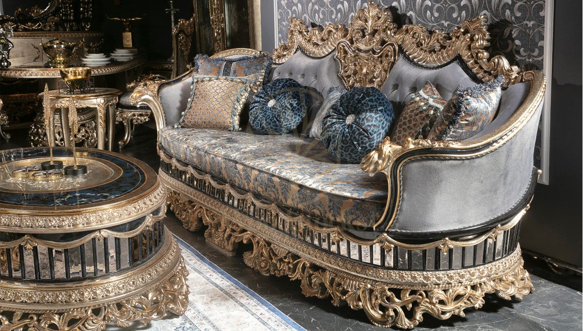Royal Bilbao Hand Carved Teak Sofa Set II, Saharanpur, view 3