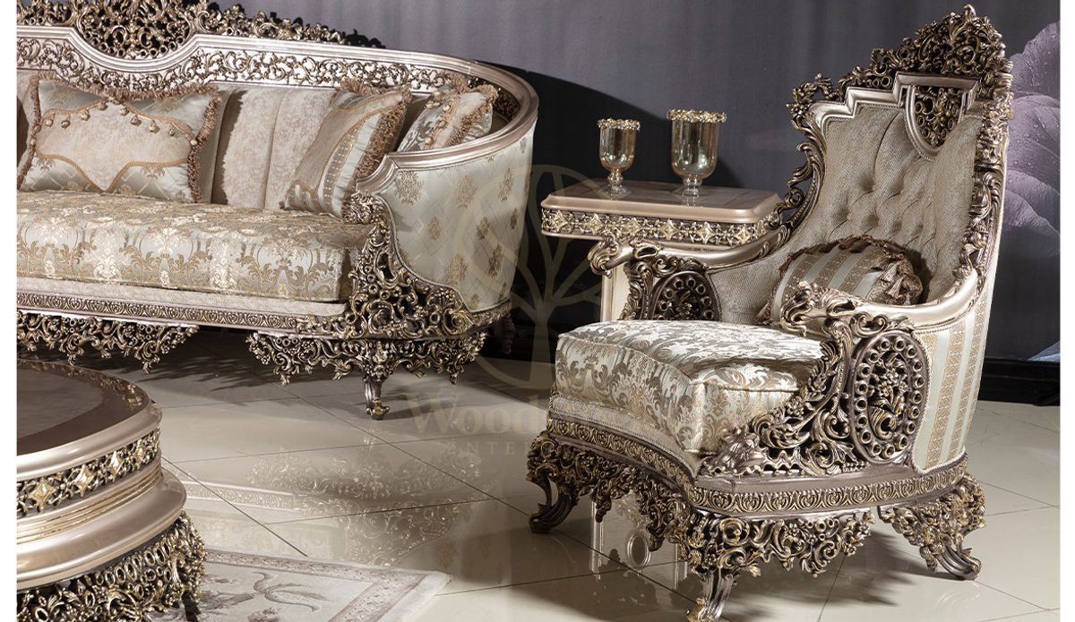 Royal Lefkosa Hand Carved Teak Sofa Set, Saharanpur, view 3