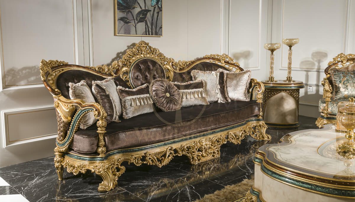 Royal Akasya Hand Carved Teak Sofa Set, Saharanpur, view 2