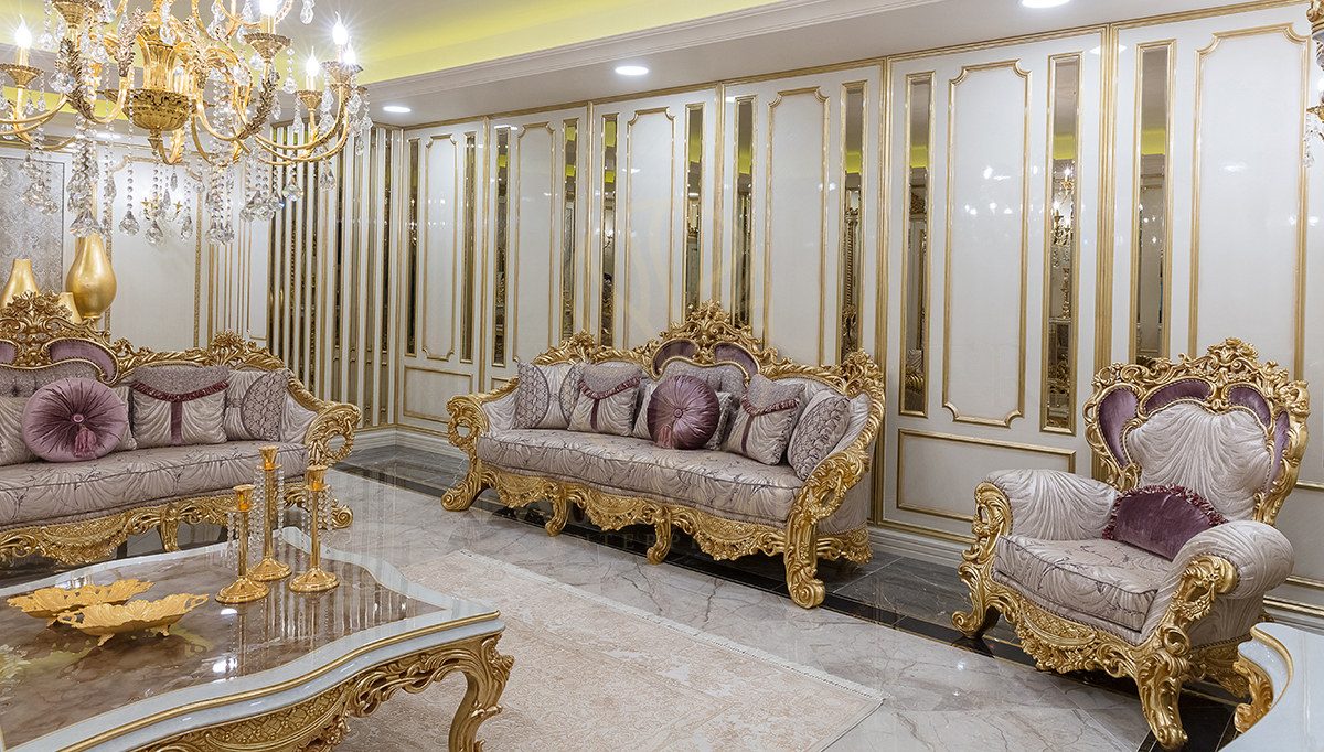 Royal Esvatini Hand Carved Teak Sofa Set, Saharanpur, view 6
