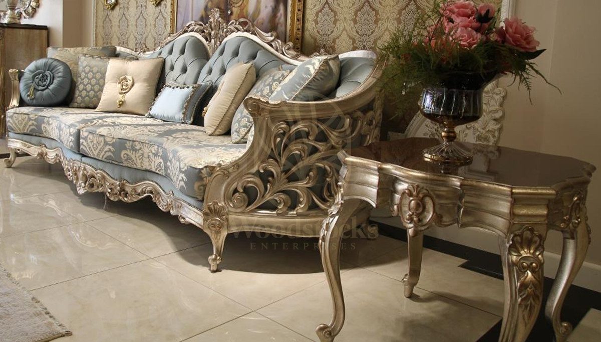 Royal Arnold Hand Carved Teak Sofa Set, Saharanpur, view 6