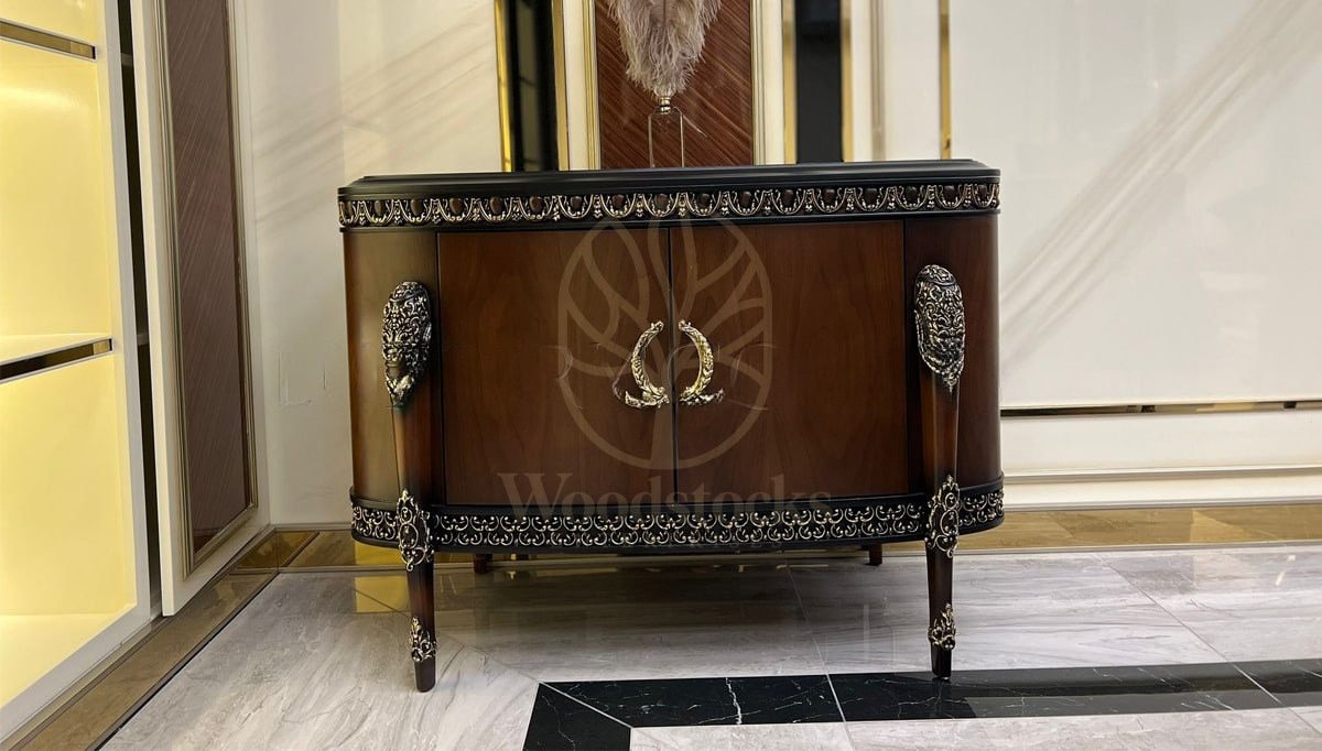 Royal Kolan Hand Carved Teak Office Table, Saharanpur, view 9