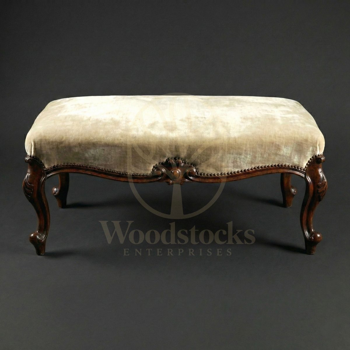 Royal Teak Palais Upholstered Salon Bench, Saharanpur, Diwan Couch