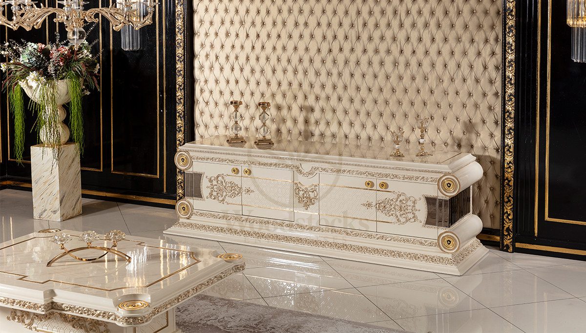 Luxury Toronto Handcrafted Teak TV Cabinet, Saharanpur, TV Cabinet
