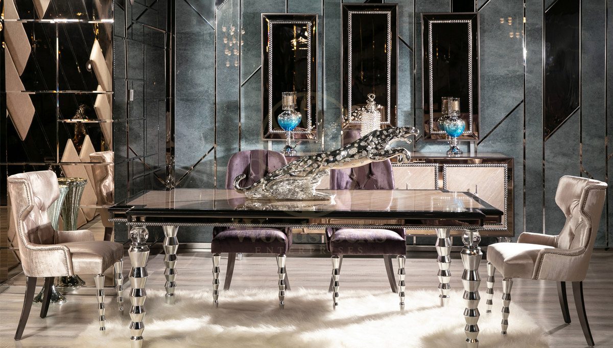 Luxury Molerna Handcrafted Teak Dining Table Set, Saharanpur, view 4