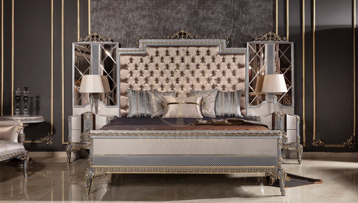 Royal Potenza Hand Carved Teak King Size Bed, Saharanpur, view 4