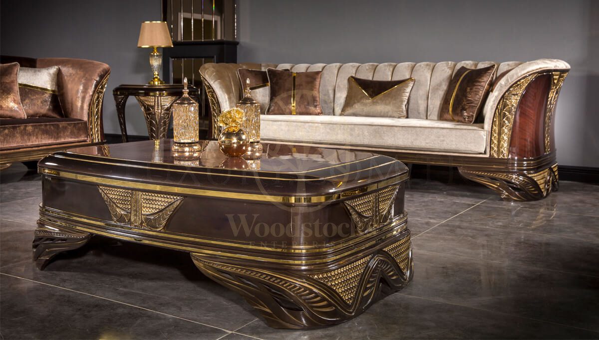 Luxury Viyola Brown Handcrafted Teak Sofa Set, Saharanpur, view 3