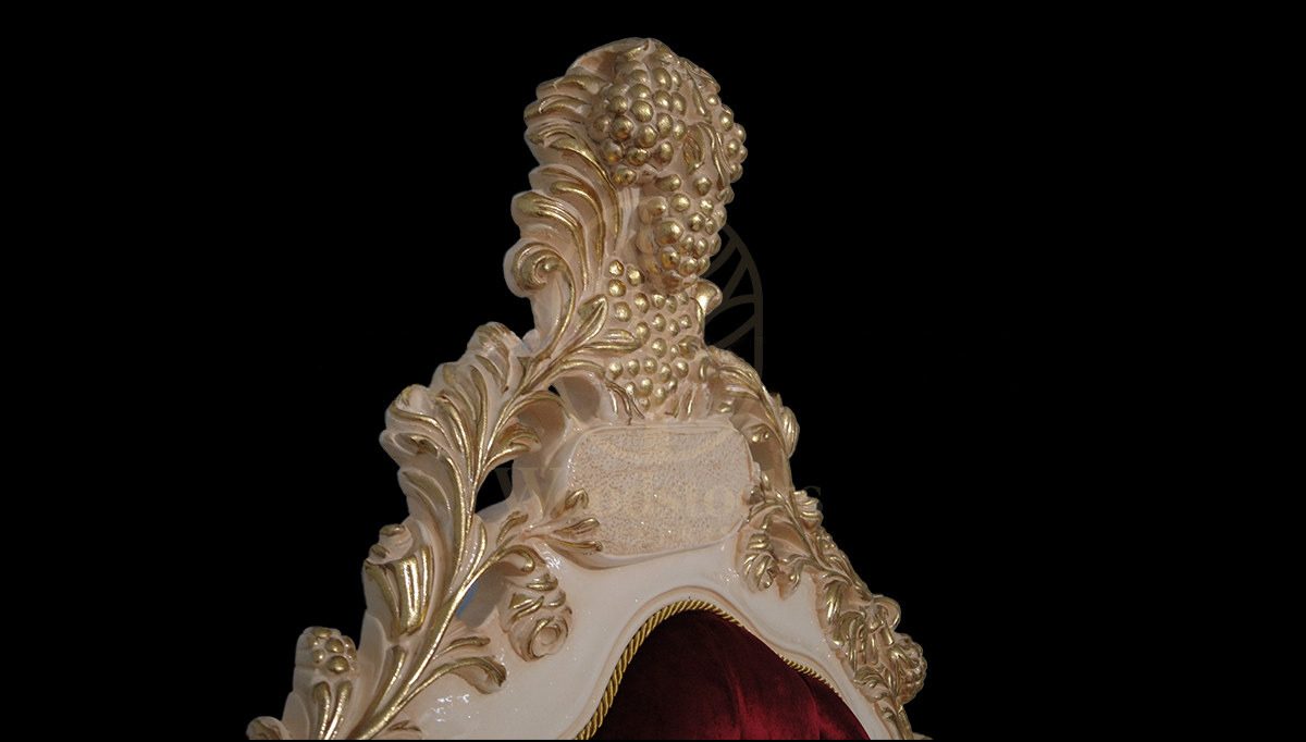 Royal Palermo Hand Carved Teak Armchair, Saharanpur, view 4