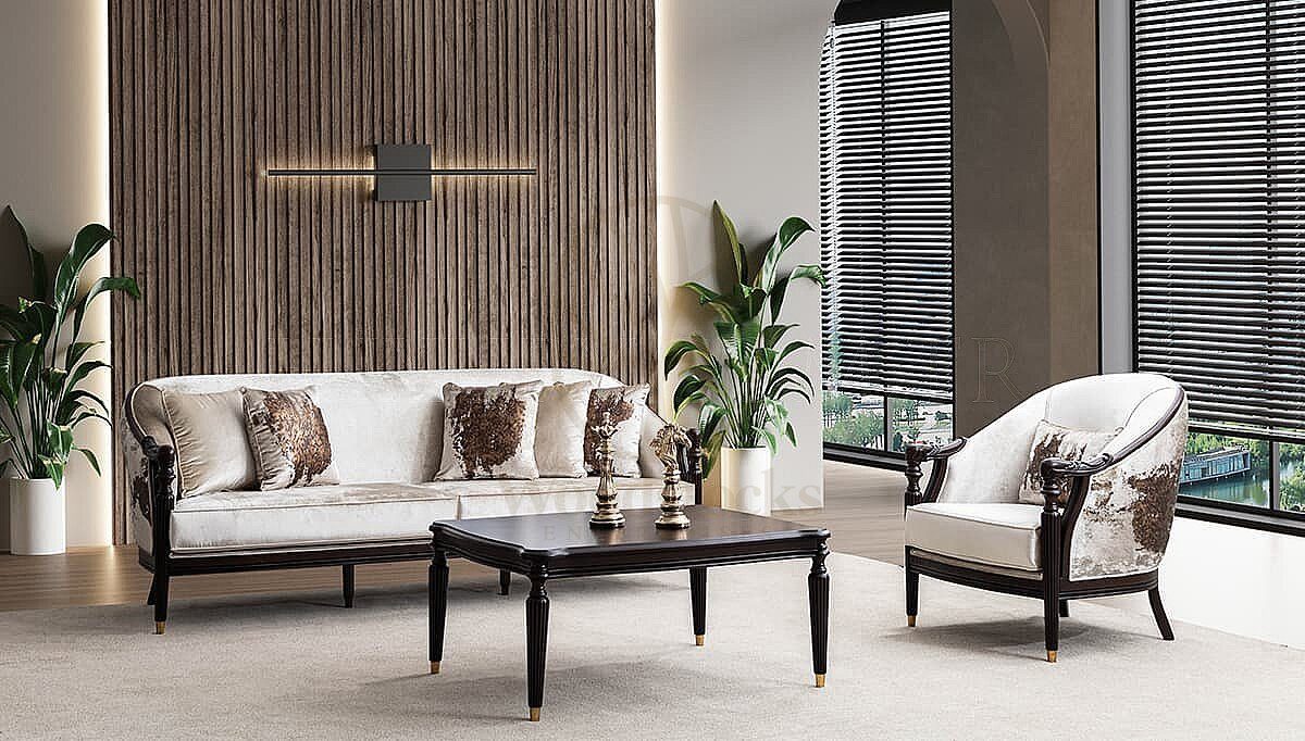 Luxury Eloria Handcrafted Teak Sofa Set, Saharanpur, view 2