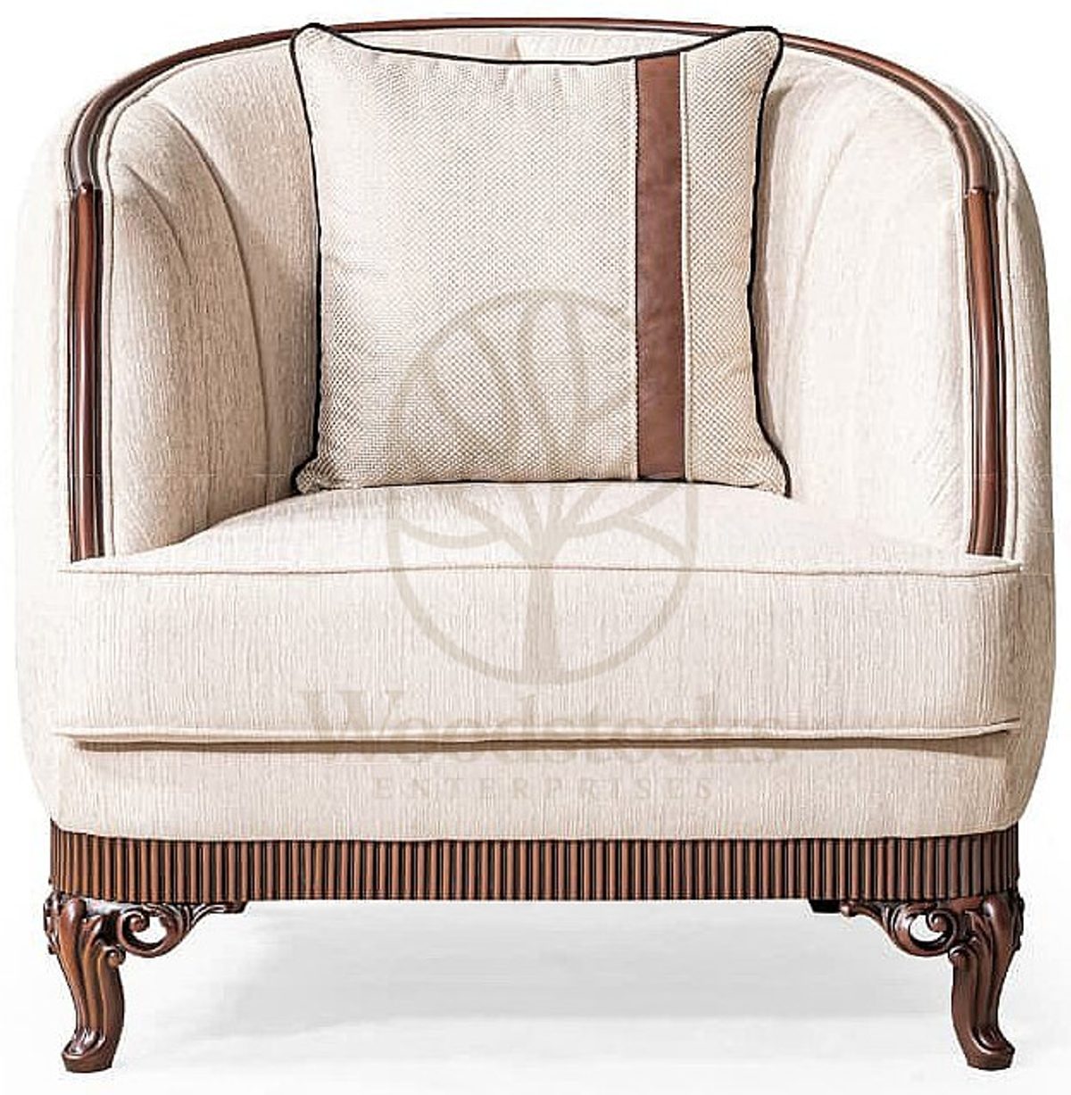 Luxury Karya Beige Handcrafted Teak Sofa Set, Saharanpur, view 6