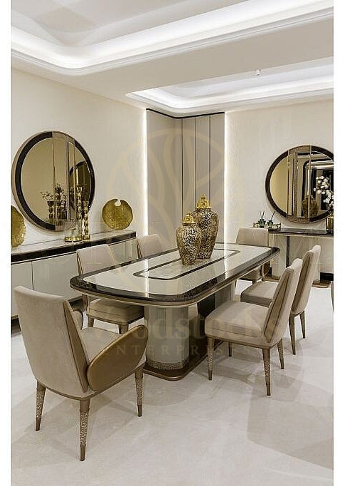 Luxury Orvesa Handcrafted Teak Dining Table Set, Saharanpur, view 6
