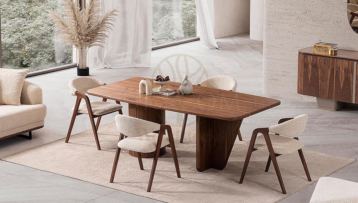 Luxury Diamond Handcrafted Teak Dining Table Set, Saharanpur, view 2