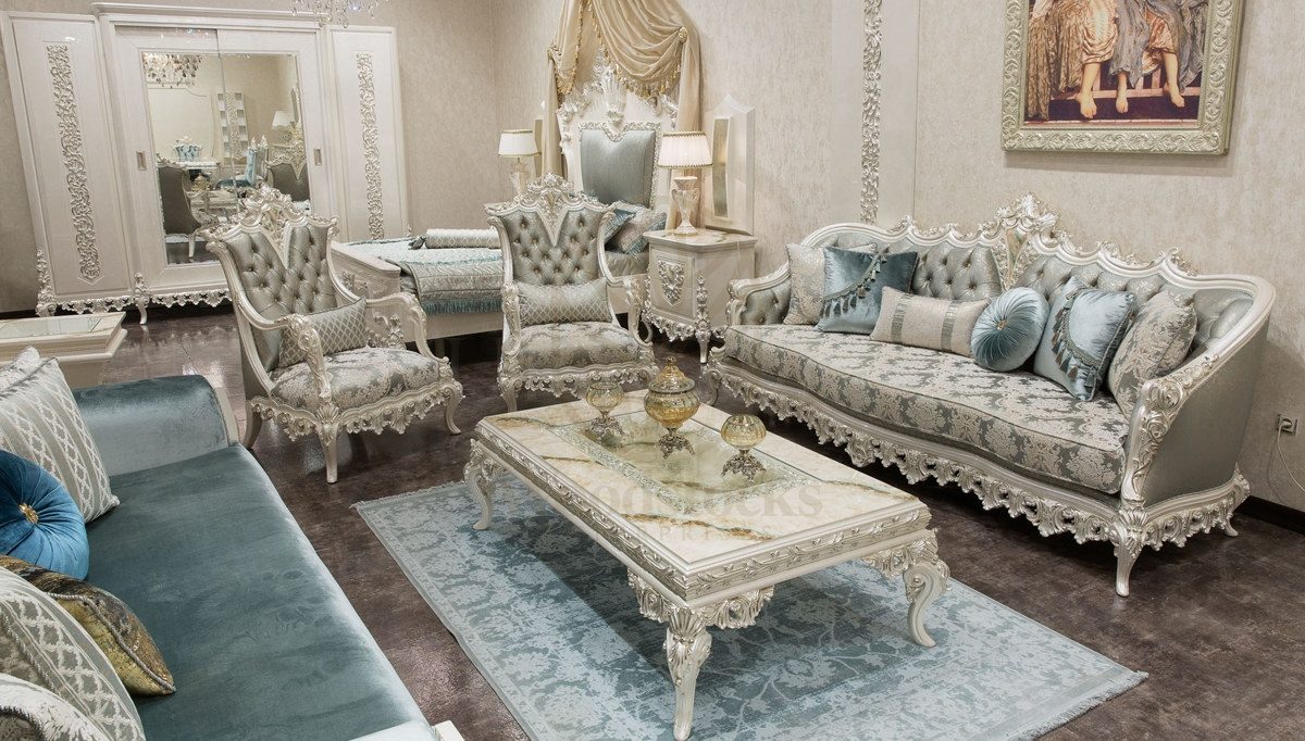 Royal Denver Hand Carved Teak Sofa Set, Saharanpur, Sofa Set