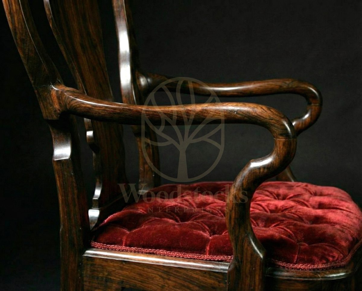Hand Carved Teak Georgian Ball-and-Claw Elbow Chair, Saharanpur, view 4