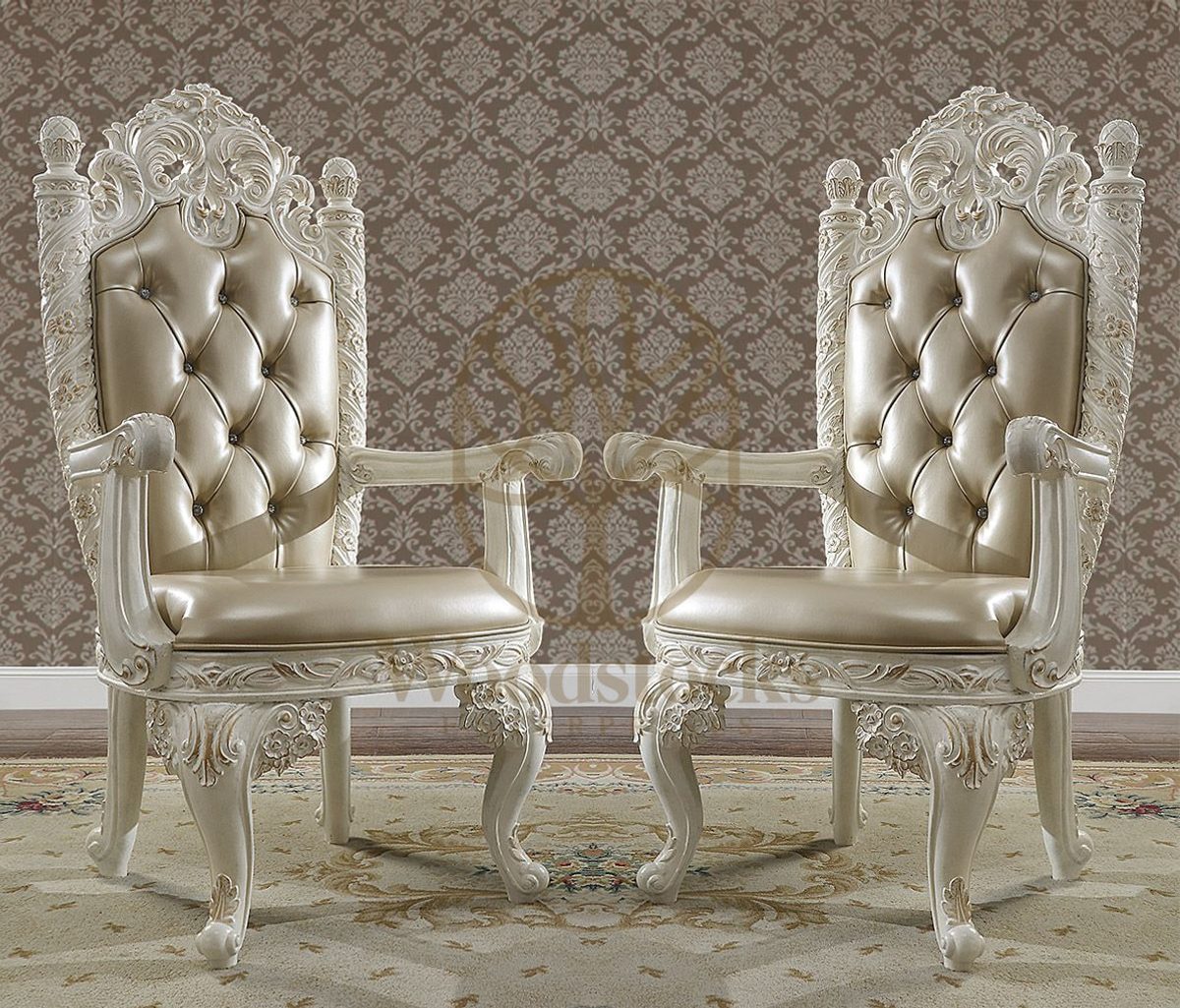 Teak Royal Gold Dining Table, alternate view