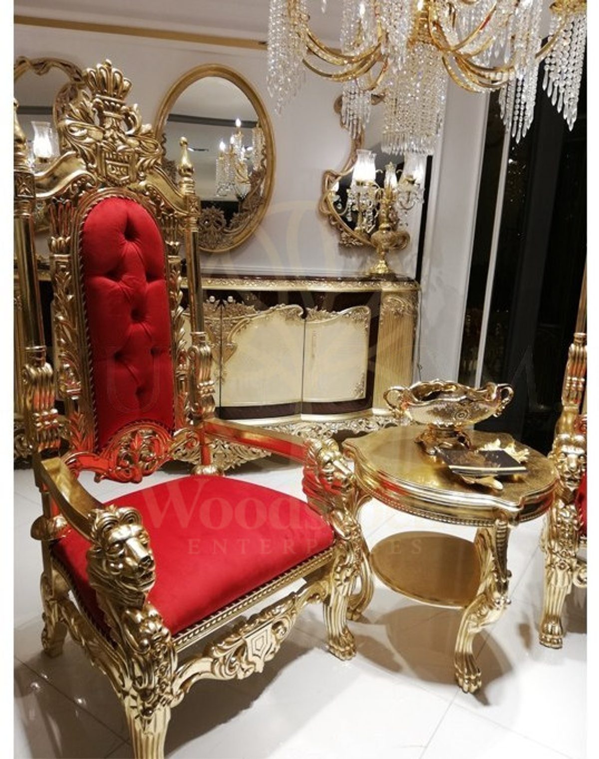 Royal Lion Hand Carved Teak Sofa Set, Saharanpur, view 2