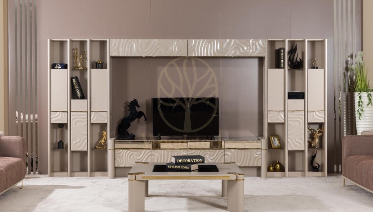 Luxury Talia Handcrafted Teak TV Cabinet, Saharanpur, view 3