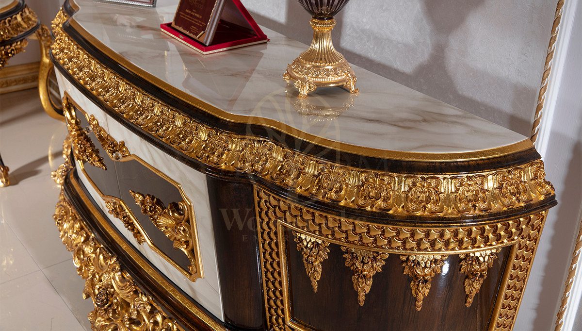 Royal Hunkar Hand Carved Teak Office Table, Saharanpur, view 10
