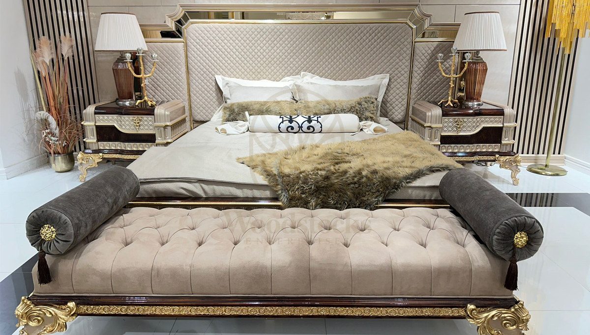 Royal Lotus Hand Carved Teak King Size Bed, Saharanpur, view 6