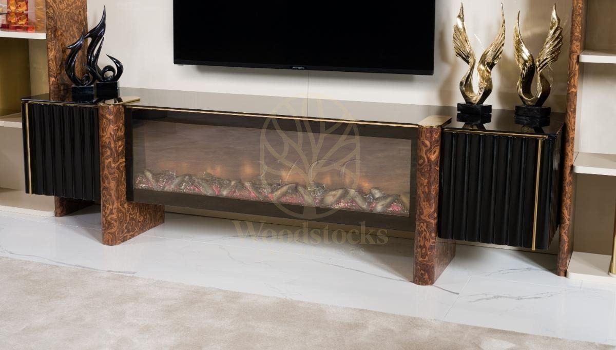 Luxury Lilia Handcrafted Teak TV Cabinet, Saharanpur, view 2