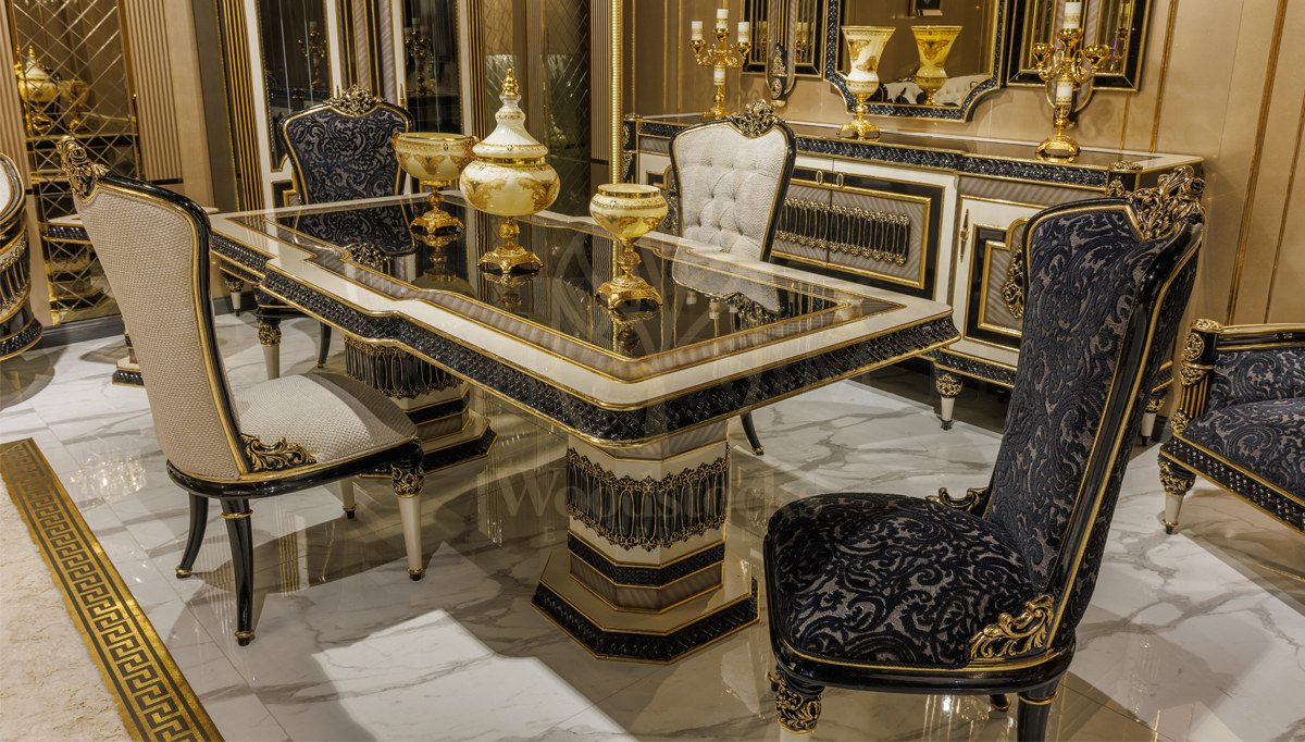 Royal Capitol Hand Carved Teak Dining Table Set, Saharanpur, view 2