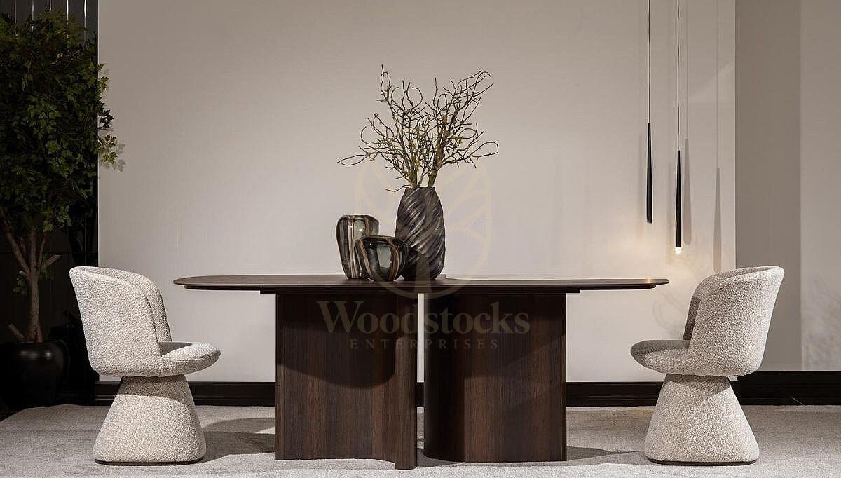 Luxury Monaco Handcrafted Teak Dining Table Set, Saharanpur, view 4