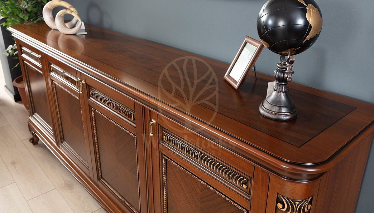 Royal Masdar Hand Carved Teak Office Table, Saharanpur, view 8