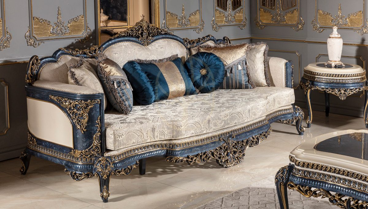 Royal Volendam Hand Carved Teak Sofa Set, Saharanpur, view 4