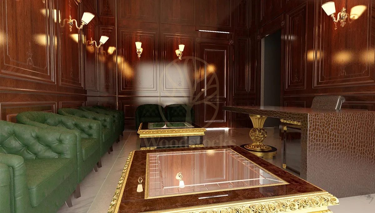 Royal Troy Hand Carved Teak Office Table, Saharanpur, view 6