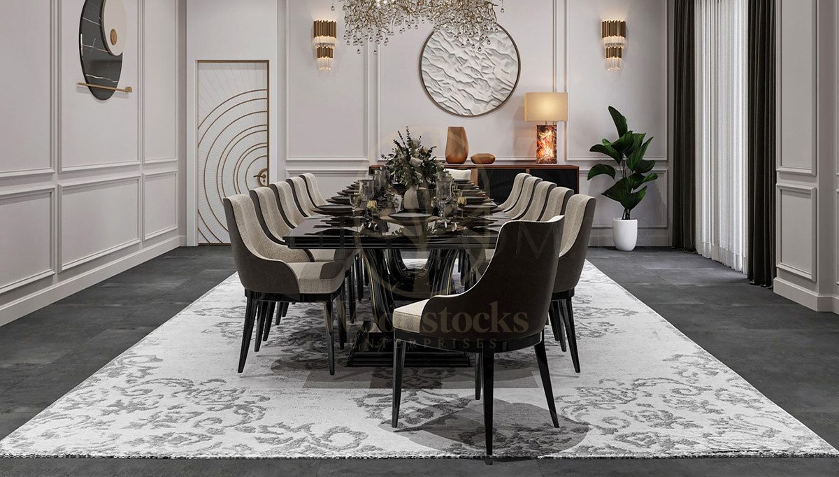 Luxury Toulse Handcrafted Teak Dining Table Set, Saharanpur, view 4