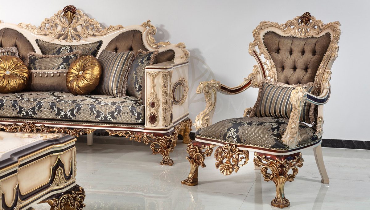Royal Zenin Hand Carved Teak Sofa Set, Saharanpur, view 5