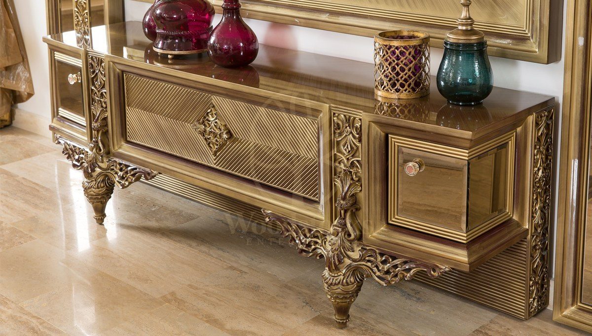 Royal Lopes Hand Carved Teak TV Cabinet, Saharanpur, view 3