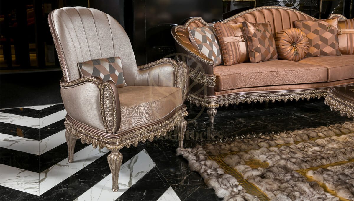 Royal Vegas Hand Carved Teak Sofa Set, Saharanpur, view 4