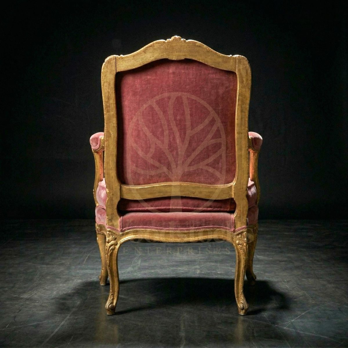 Royal Hand Carved Teak Rococo Salon Fauteuil of Louis XV, Saharanpur, view 3