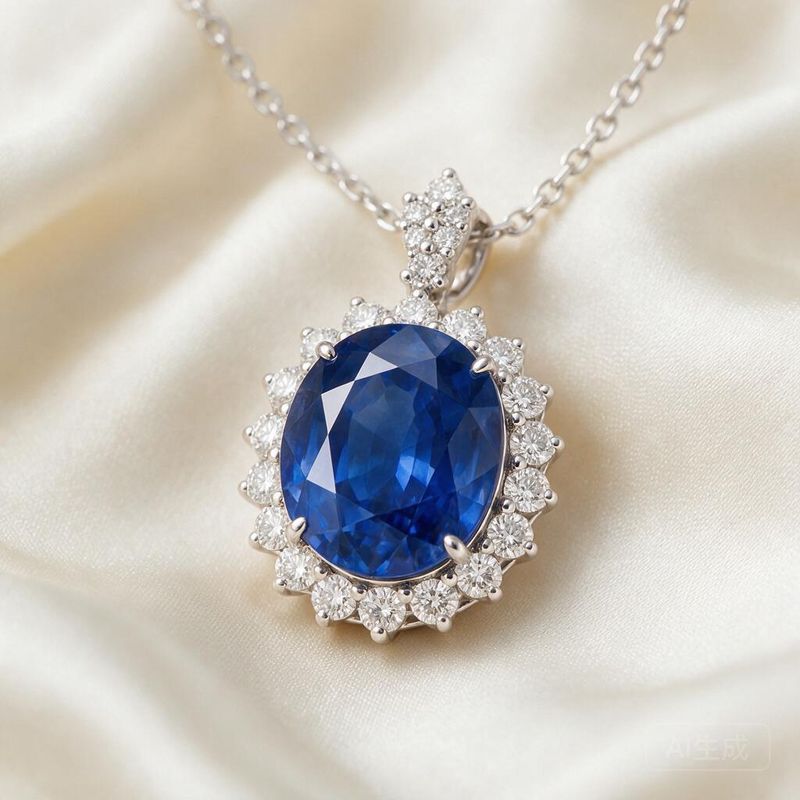 Sapphire Pendant Necklace