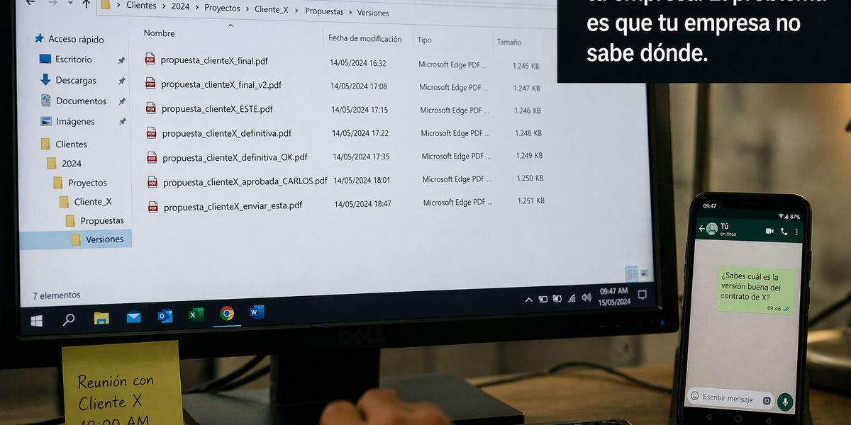 Tu equipo pierde 2 horas al día buscando archivos: La solución con Agentes de IA