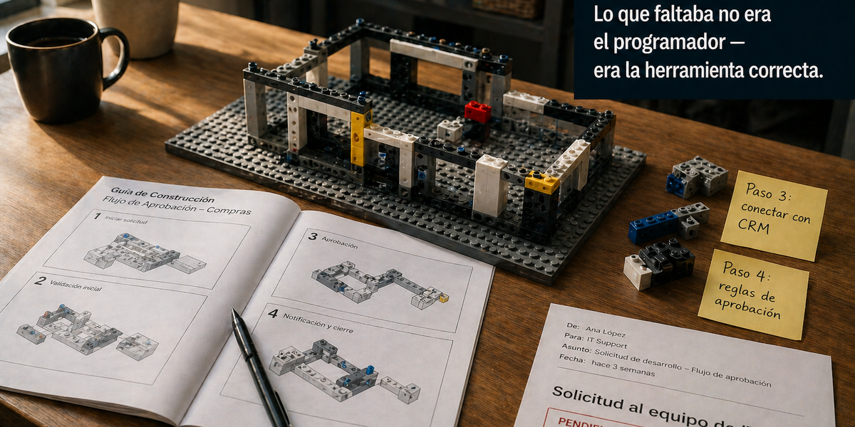 Plataformas low-code con IA para empresas: cómo automatizar procesos sin programar (y sin perder control)
