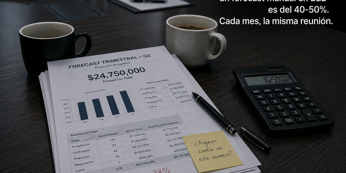Pronóstico de ventas con IA: del Excel reactivo al pipeline predictivo