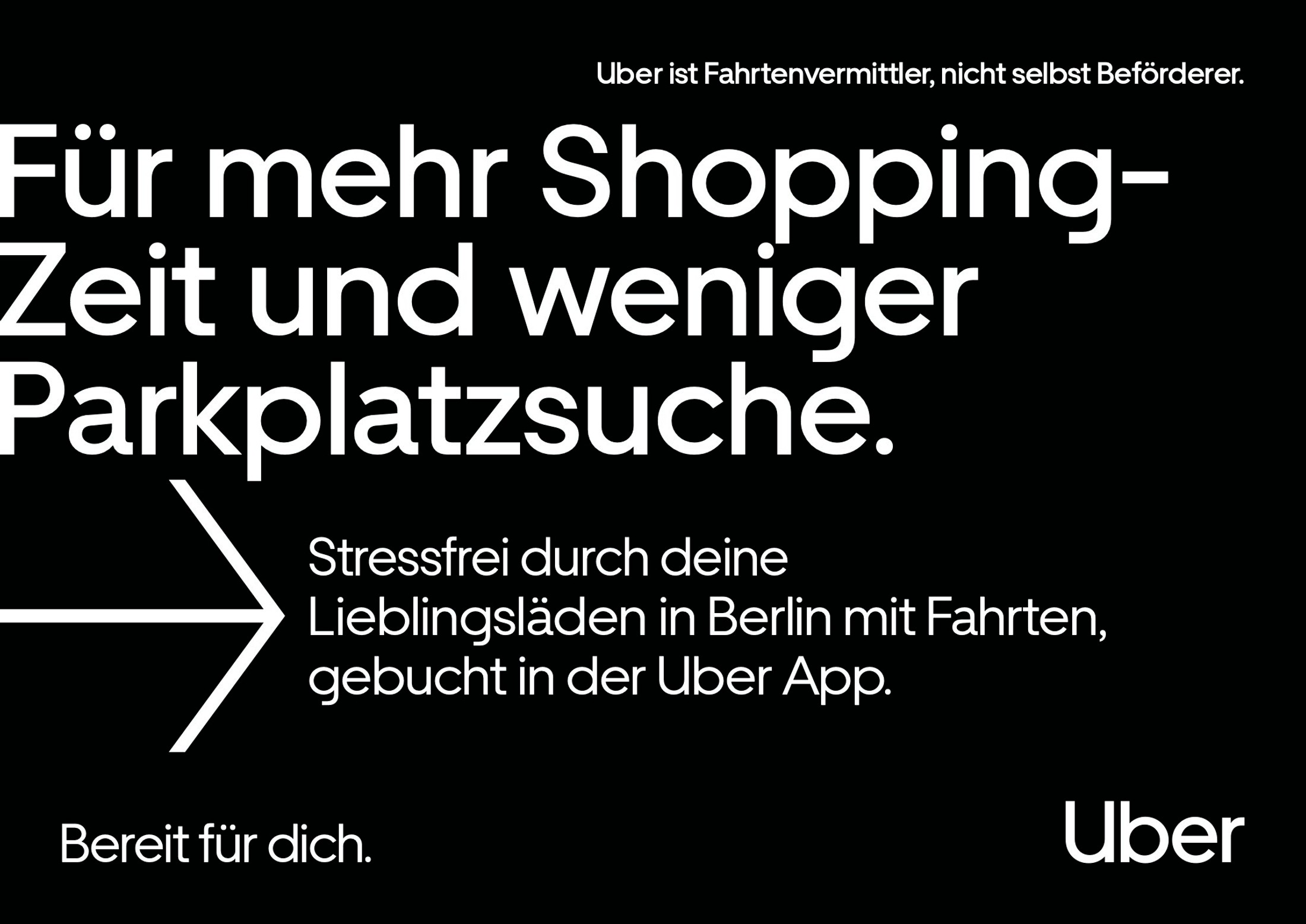 Uber For Everyone campaign poster in German