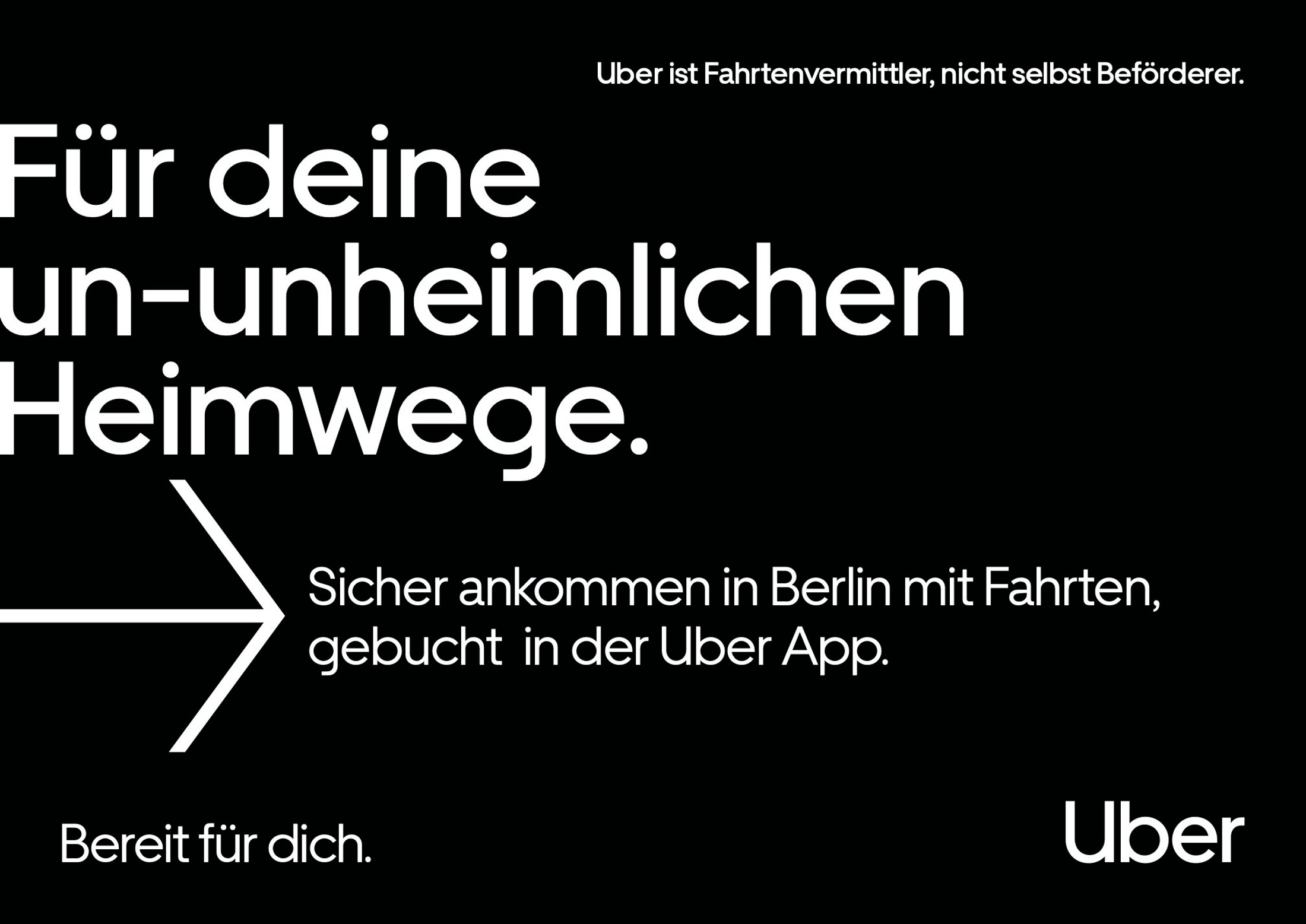 Uber For Everyone campaign poster in German