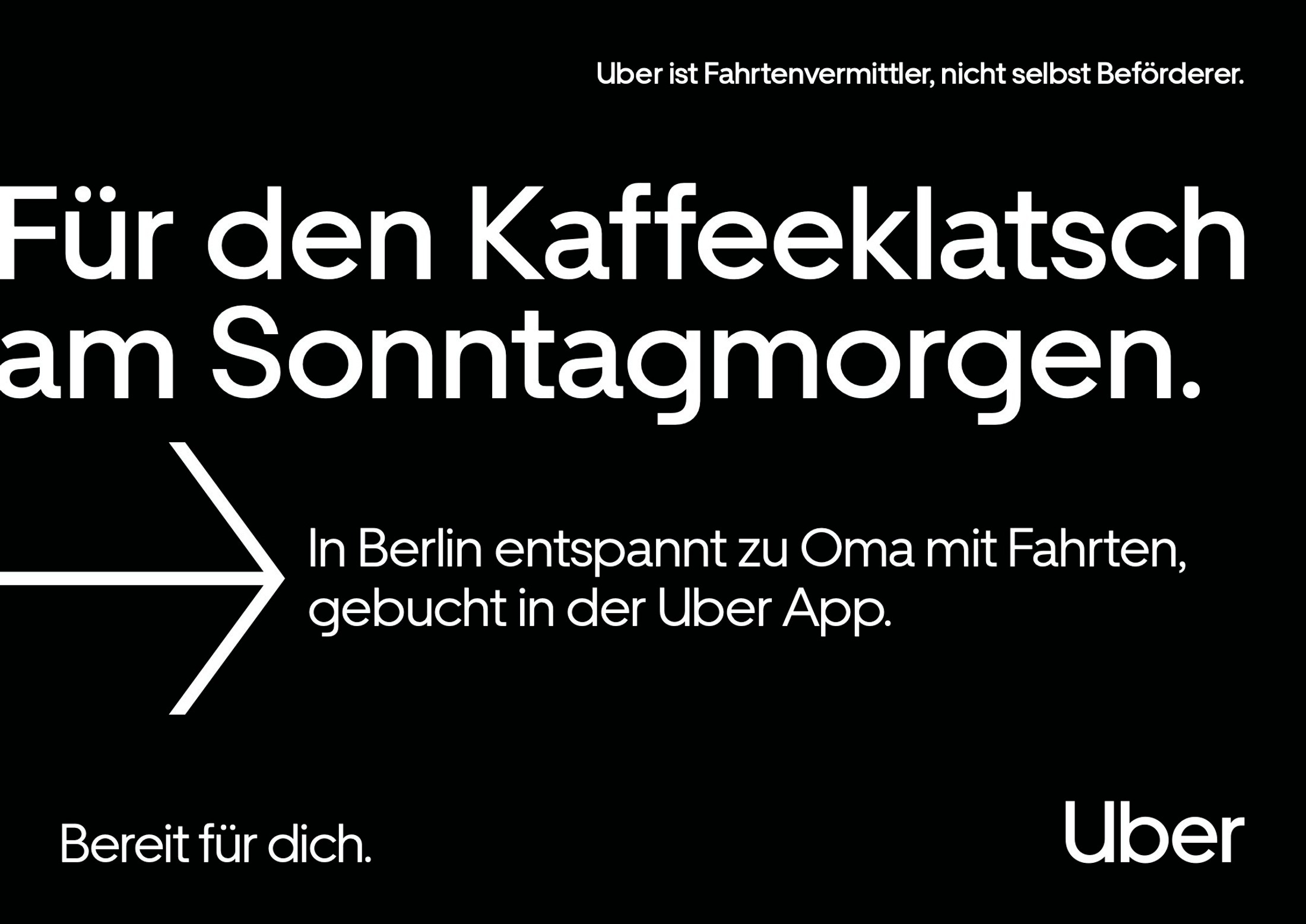Uber For Everyone campaign poster in German