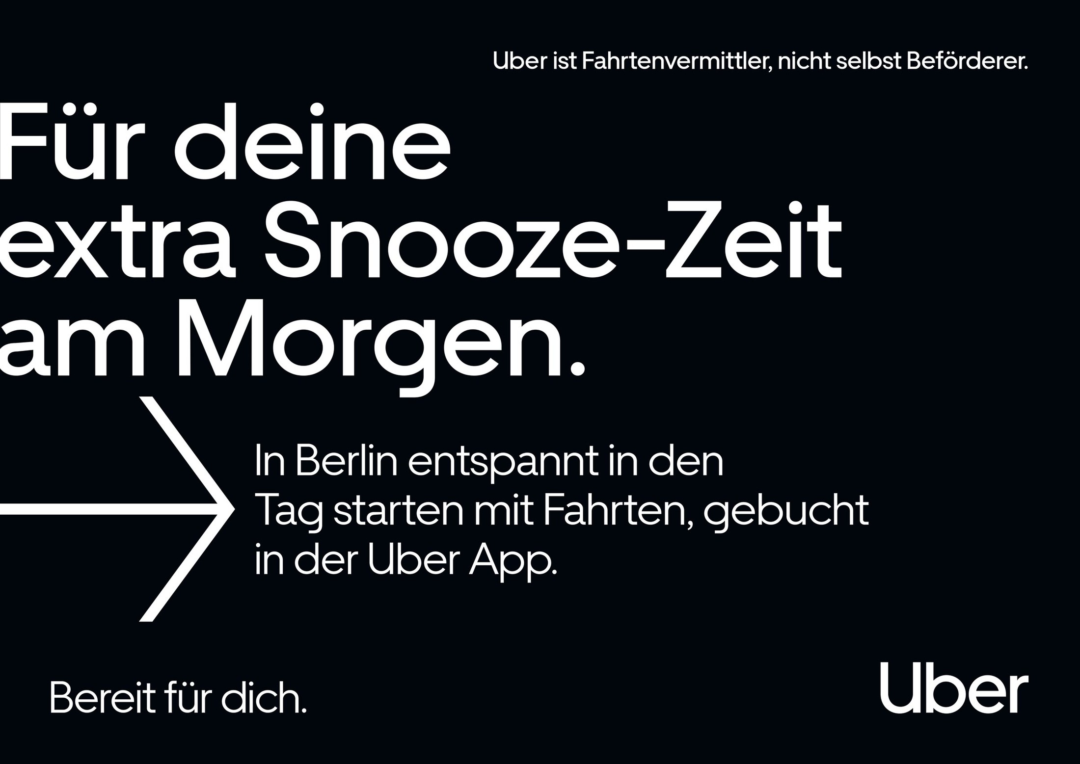 Uber For Everyone campaign poster in German