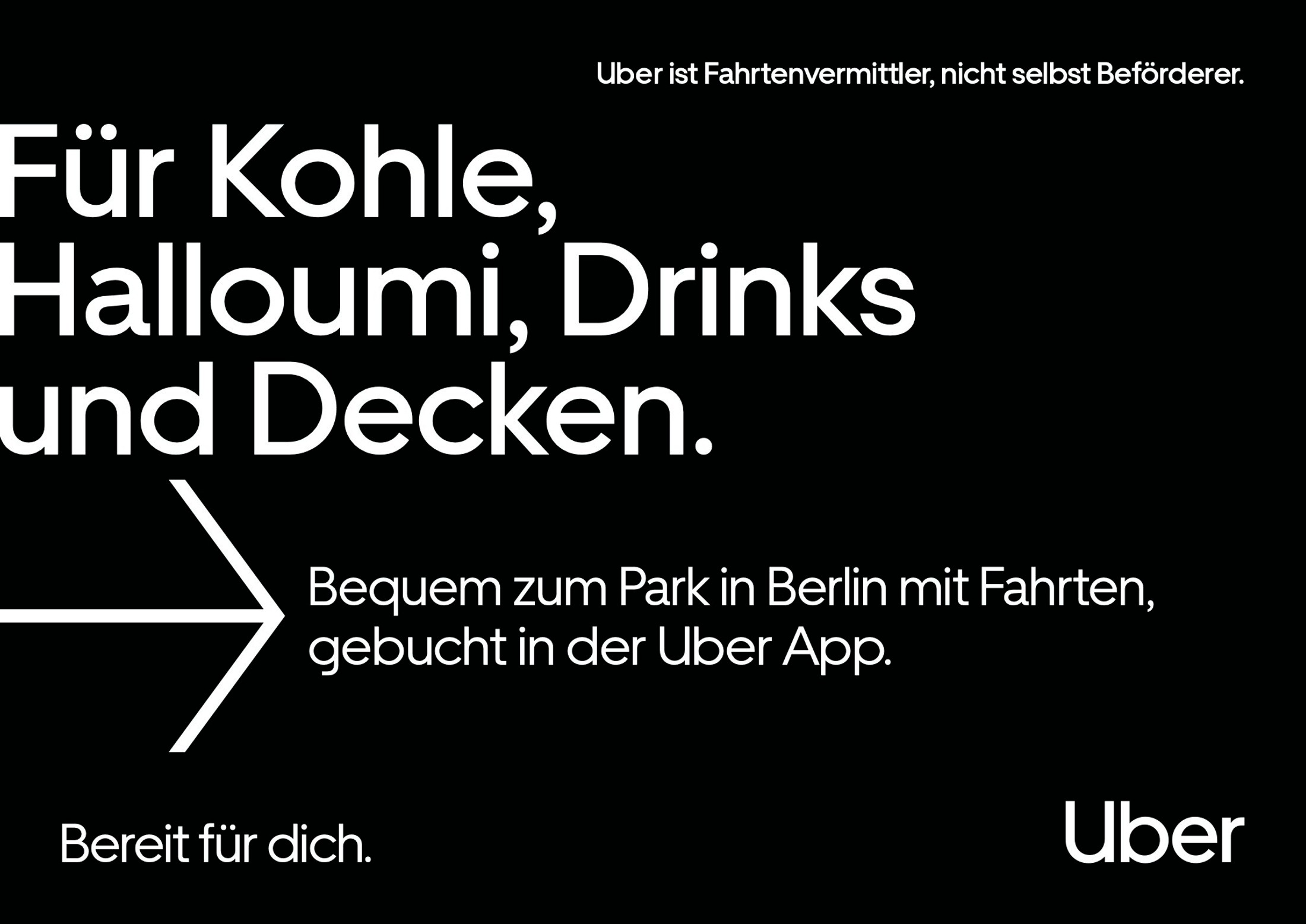 Uber For Everyone campaign poster in German