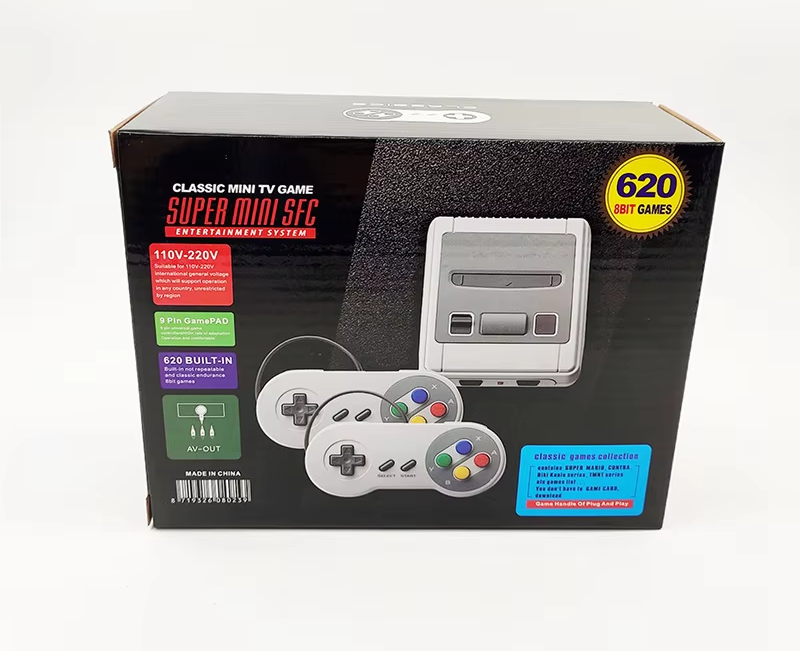 Super Mini SFC Game Console | Built-in 620/621 Retro Games | HDMI/AV Output | Dual Controllers | Classic SNES 8-Bit TV Game Box