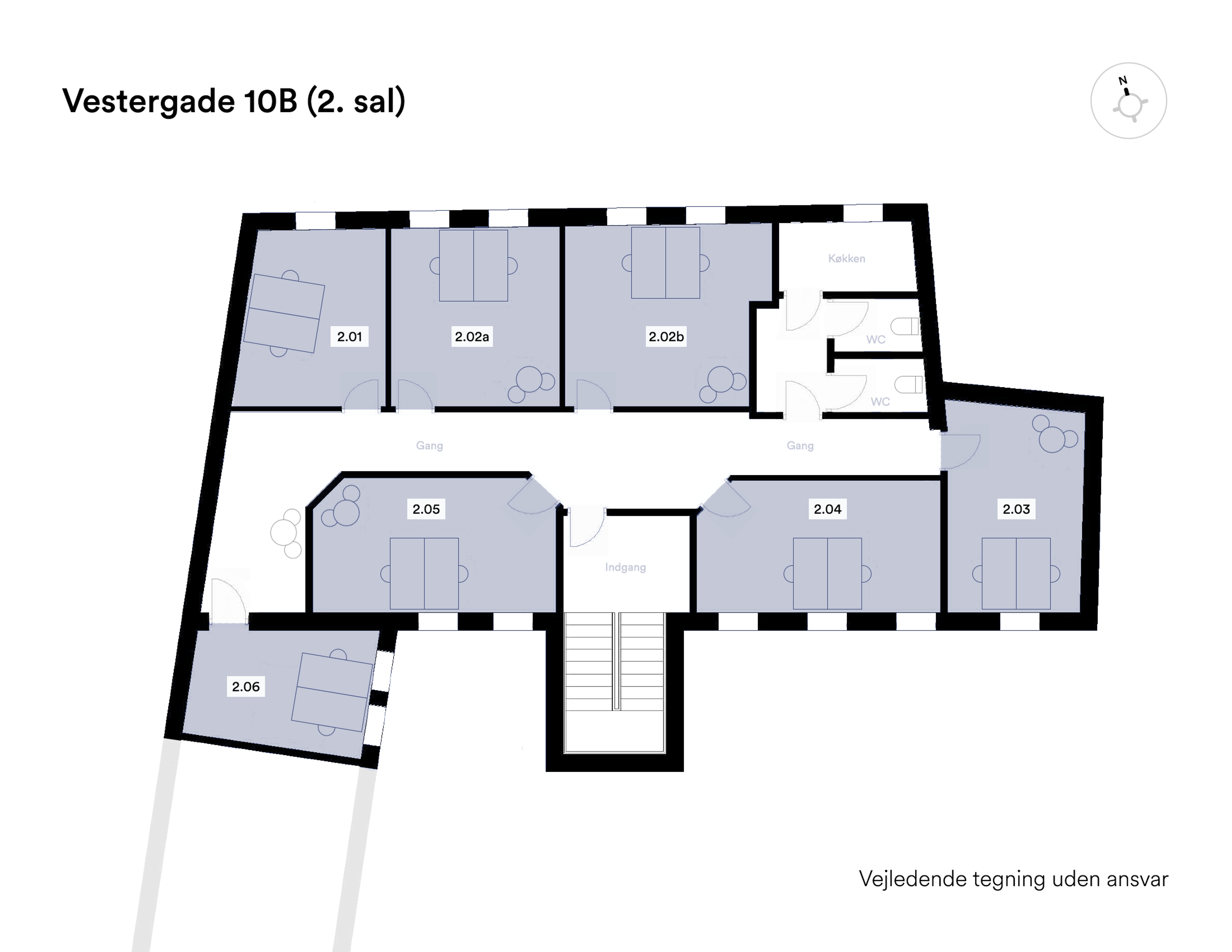 Plantegning, 2. sal
