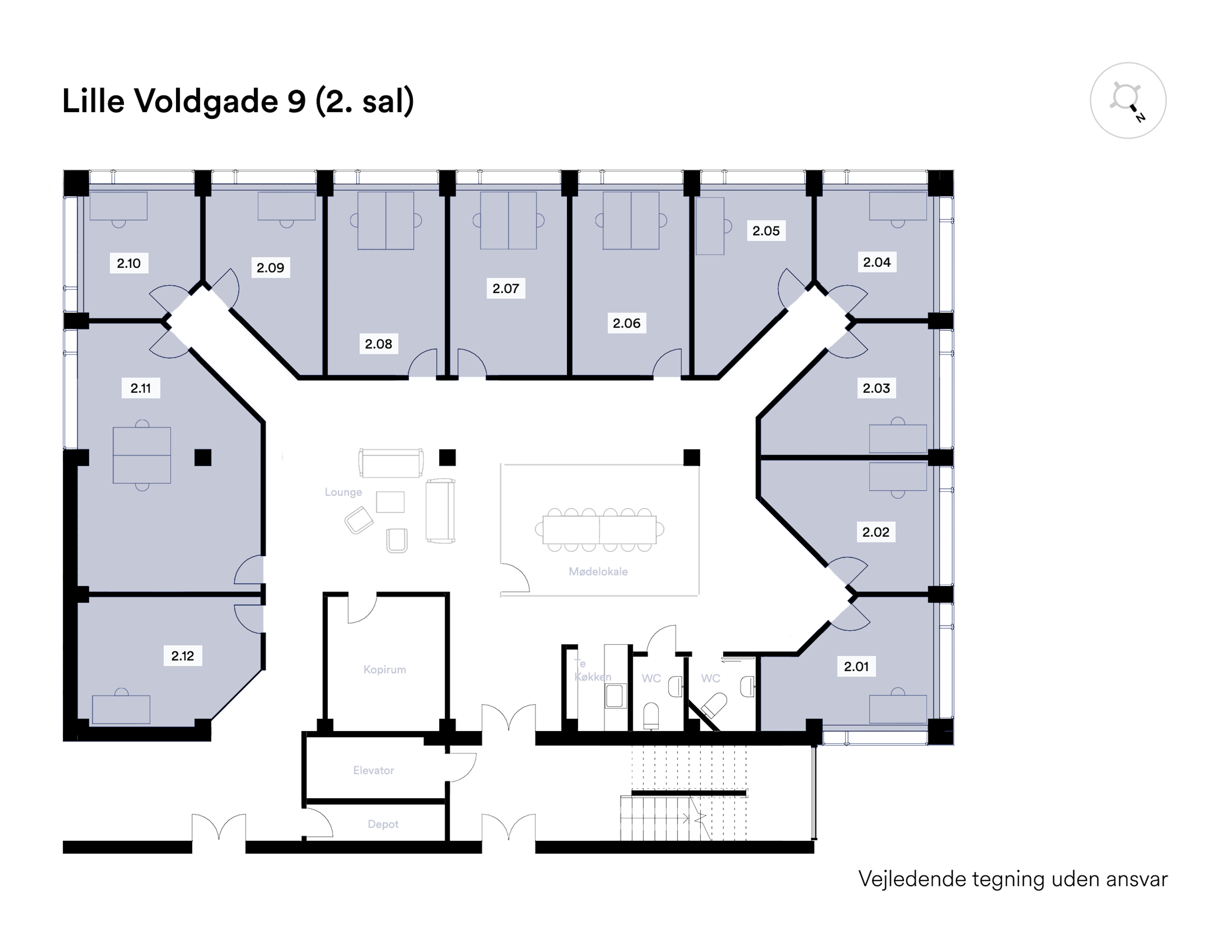 Plantegning, 2.sal