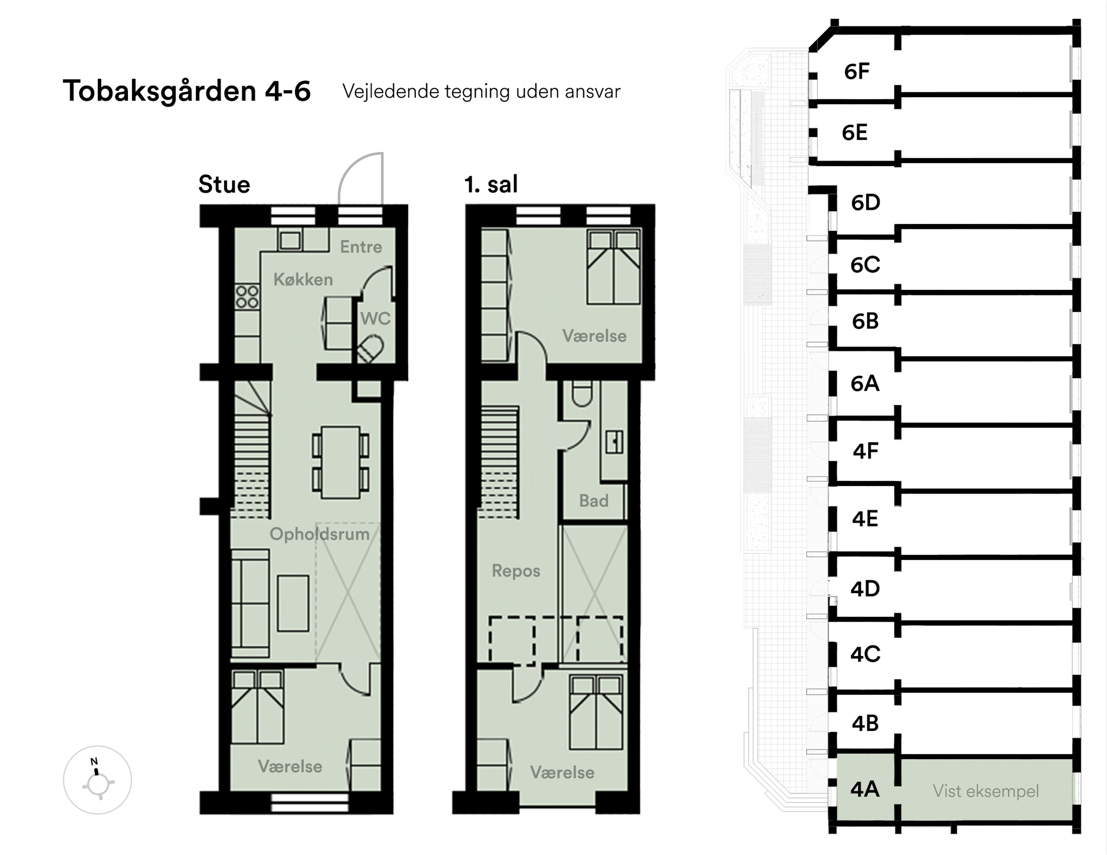 Plantegning, Tobaksgården 4-6 - lejemål