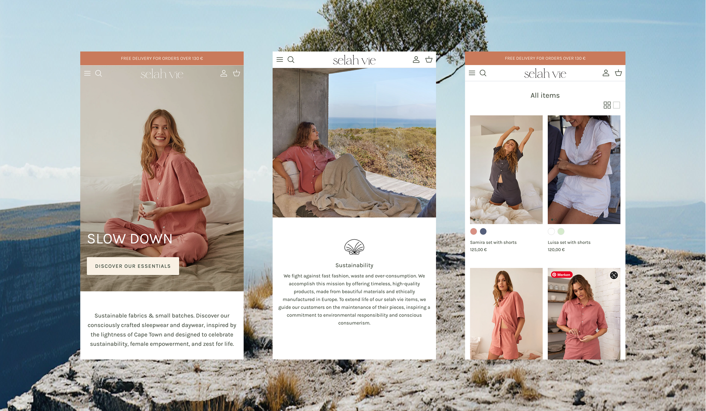 selah vie — Shopify store overview