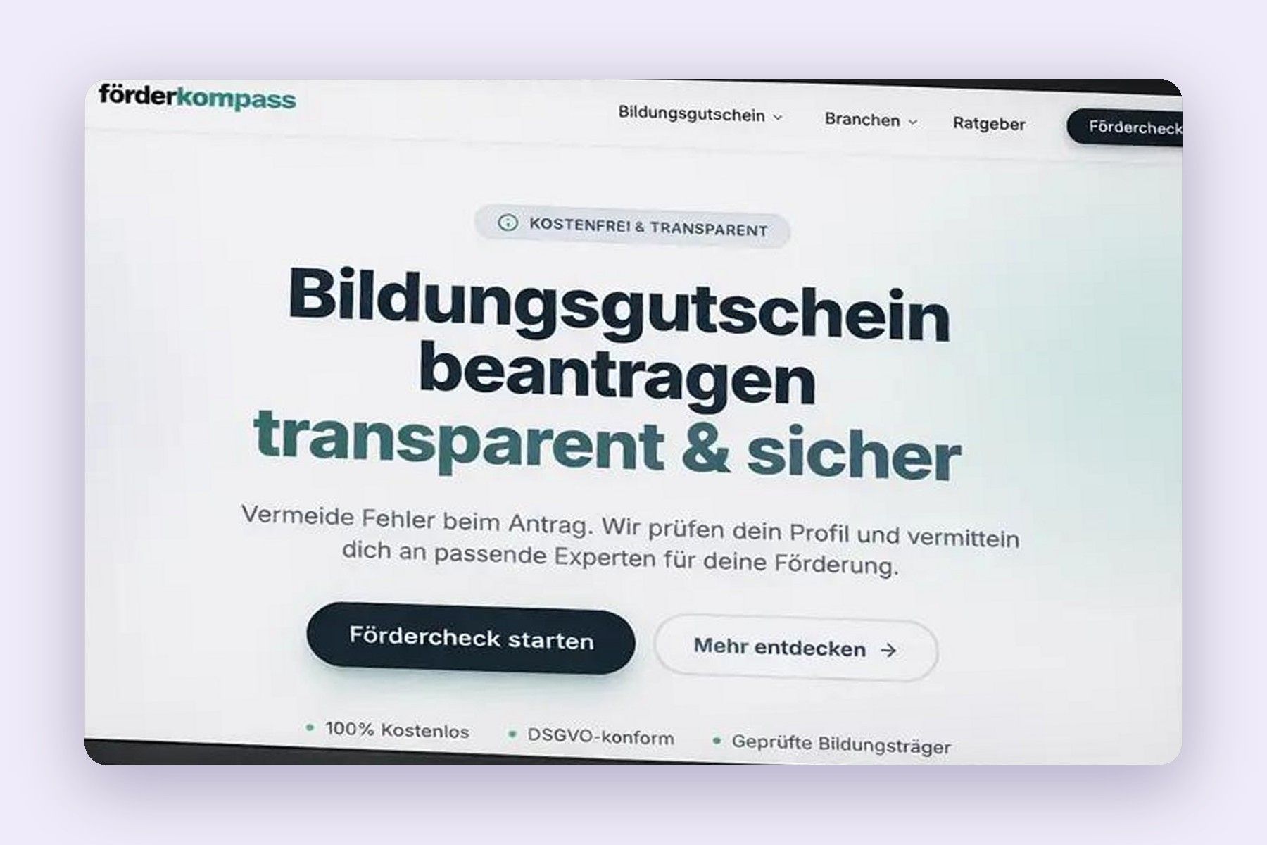 Förderkompass – von der Suche zur passenden Förderung