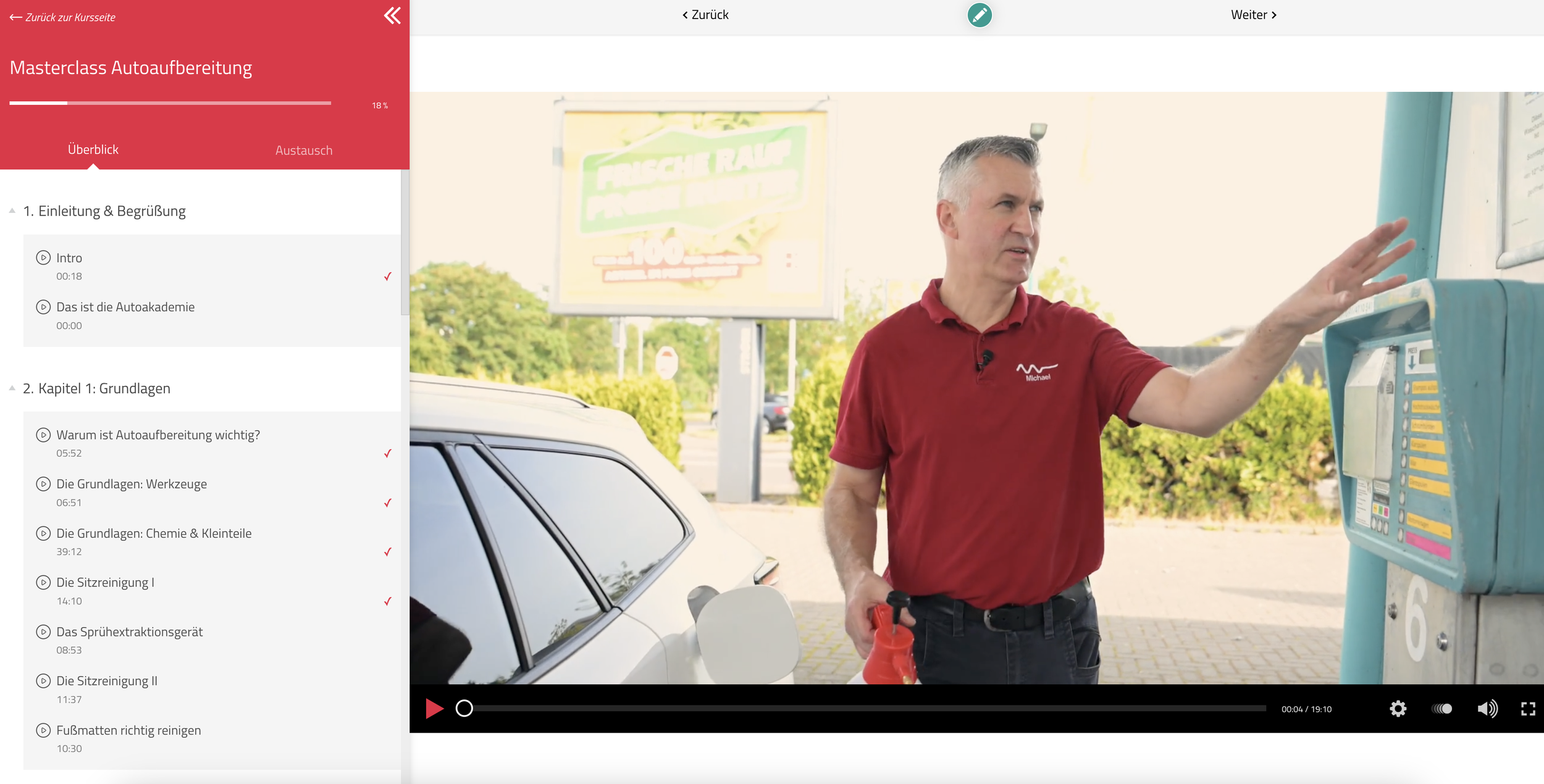 Masterclass Autoaufbereitung - Onlinevideokurs